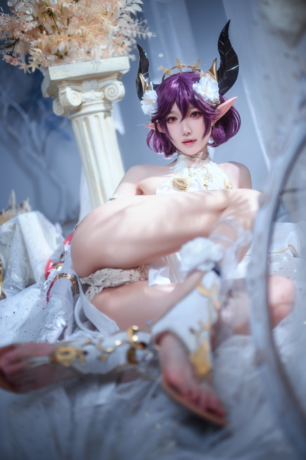 阿包也是兔娘 Cosplay 碧蓝幻想古蕾娅 龙娘(25)