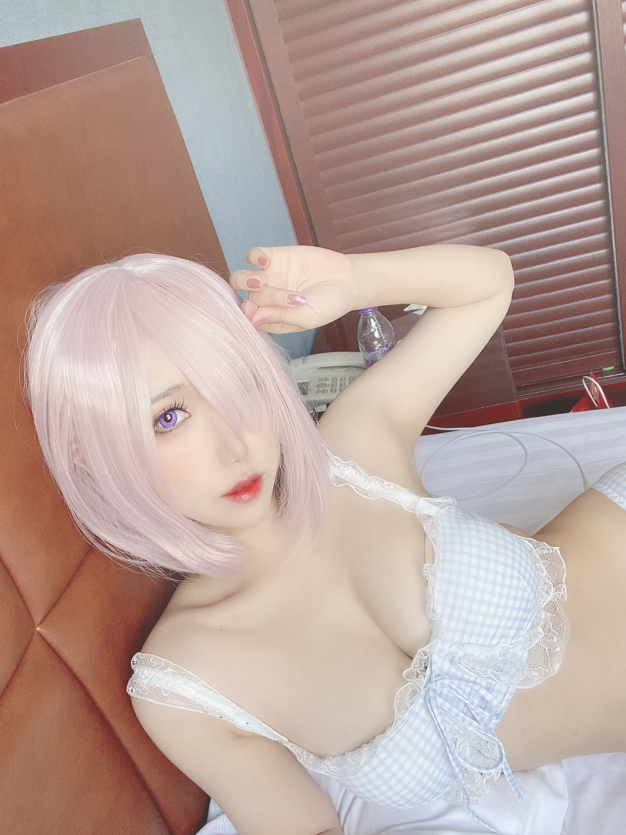 芋圆侑子 蓝格子小清新(13)