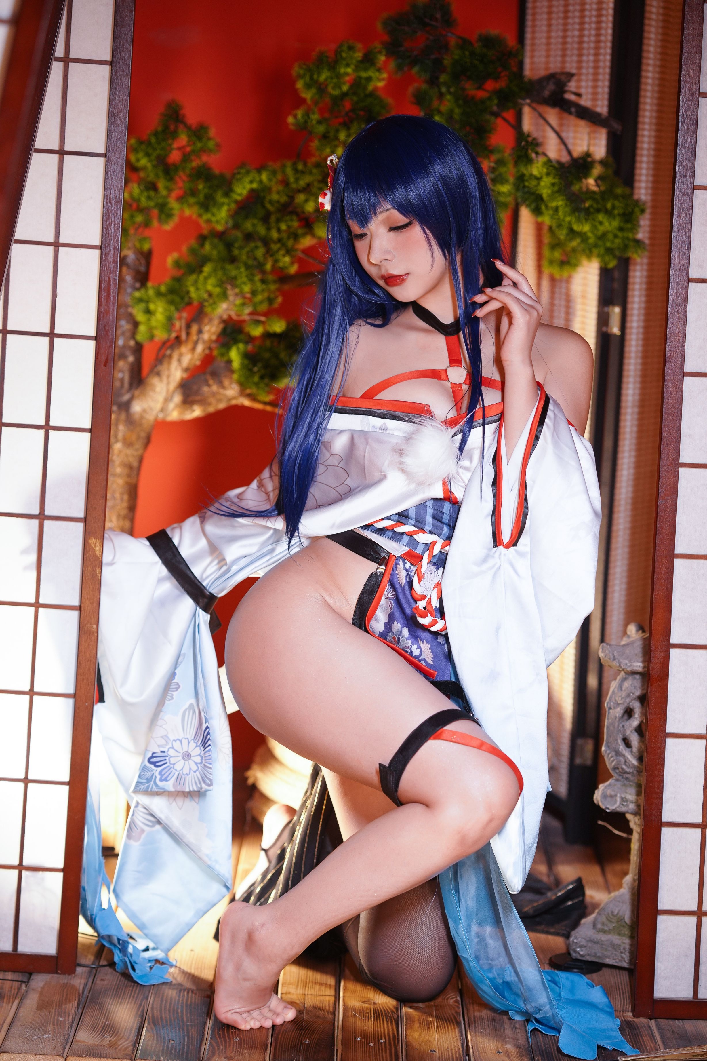 Yuuhui玉汇 Erophone Re 真子-和服抹油[82P](40)