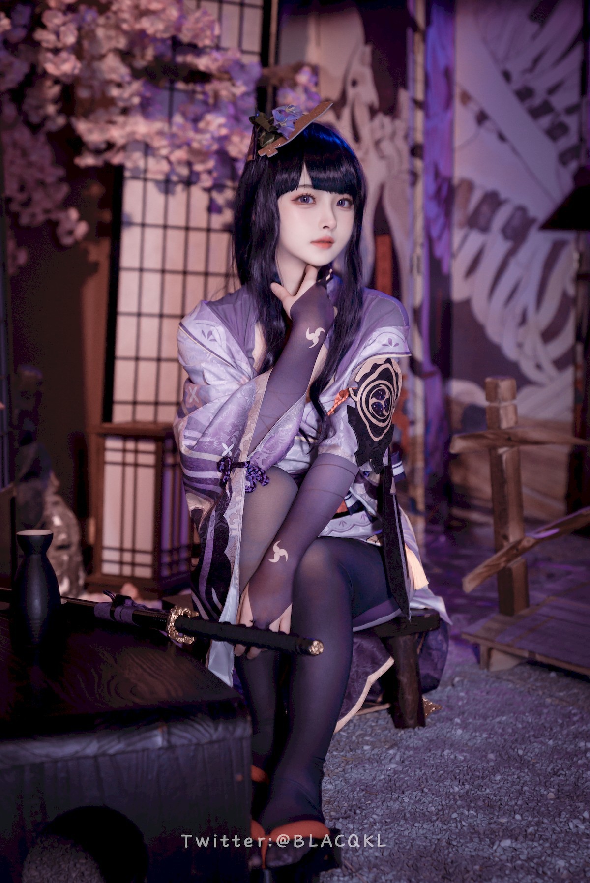 Cosplay 白莉愛吃巧克力 雷電將軍(16)