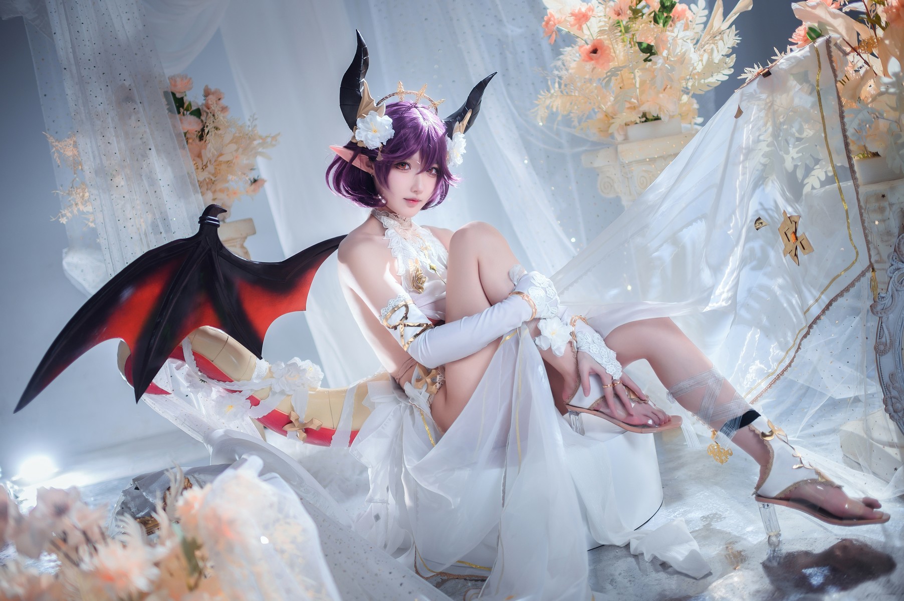 阿包也是兔娘 Cosplay 碧蓝幻想古蕾娅 龙娘(31)
