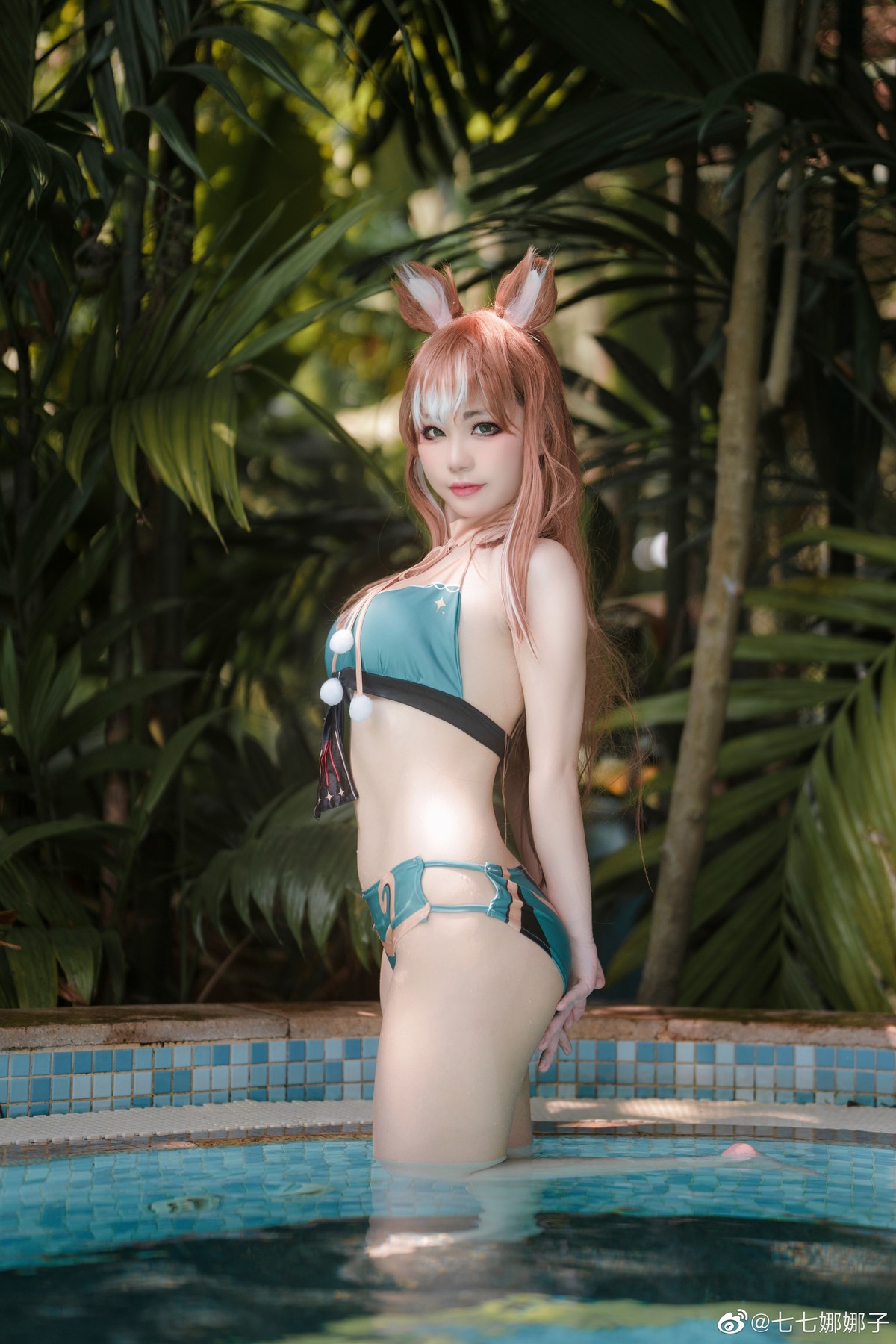 七七娜娜子 Cosplay 希娜吧 ​​​Swimsuit Ver(24)