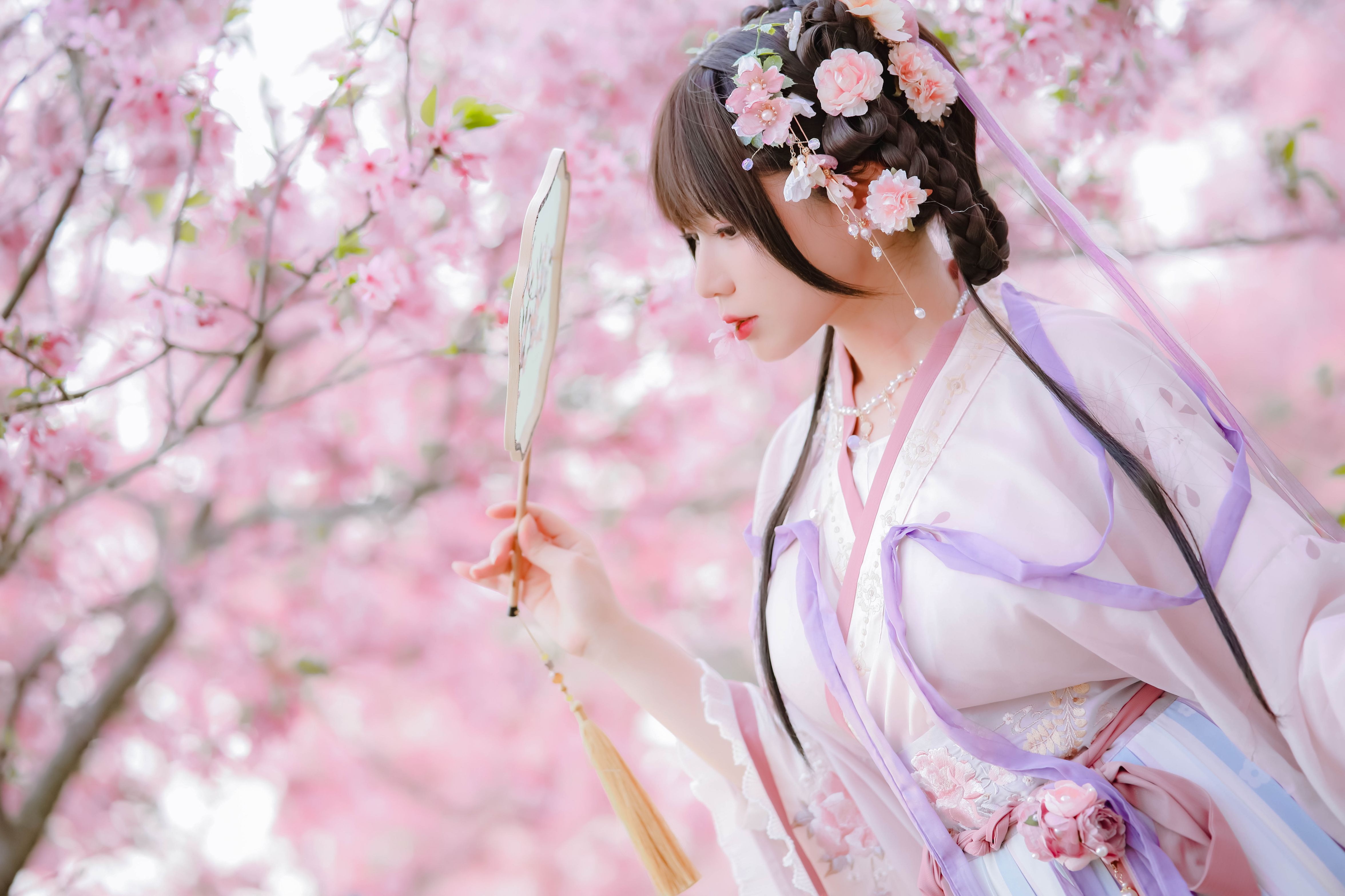 喵子Nyako - 樱花汉服 花神祈愿 [52P-219MB](35)