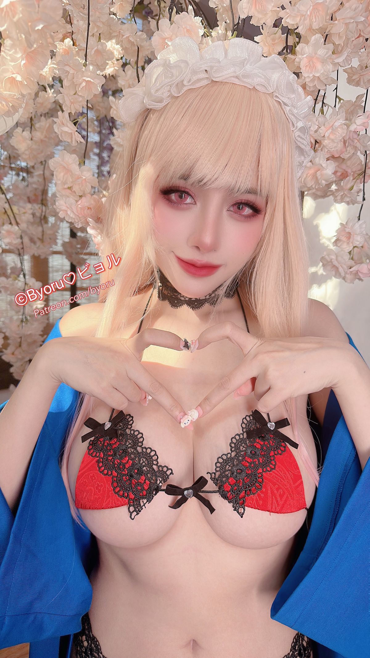 Cosplay 日本性感萝莉Byoru Marin Red Lingerie(36)