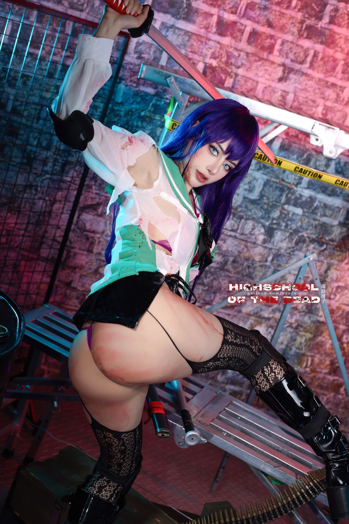 Cosplay 日本性感萝莉Byoru Saeko Busujima(21)