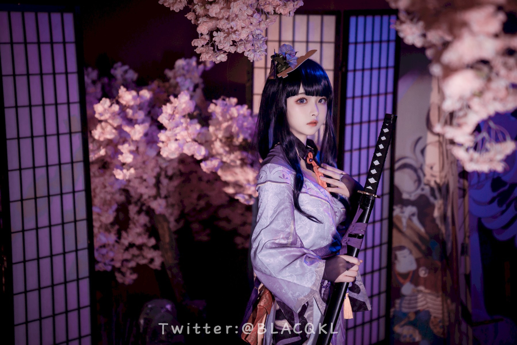 Cosplay 白莉愛吃巧克力 雷電將軍(18)
