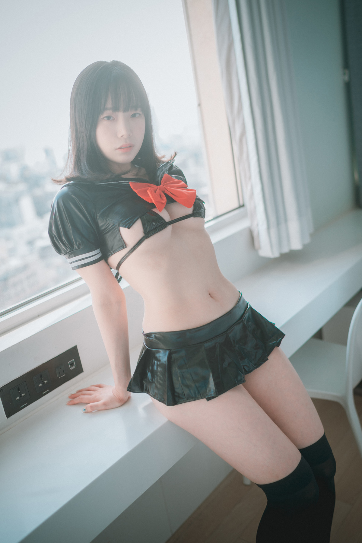PIA 피아 (박서빈), [DJAWA] Leather Black Schoolgirl Set.01(12)