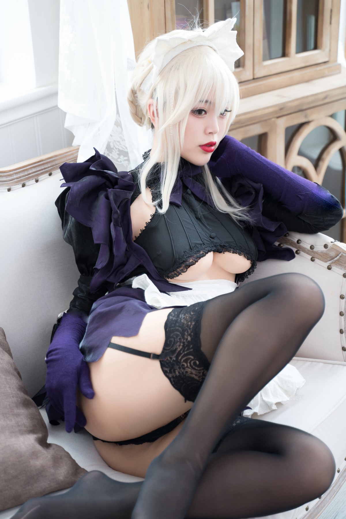 Cosplay 白烨 黑枪呆女仆(17)