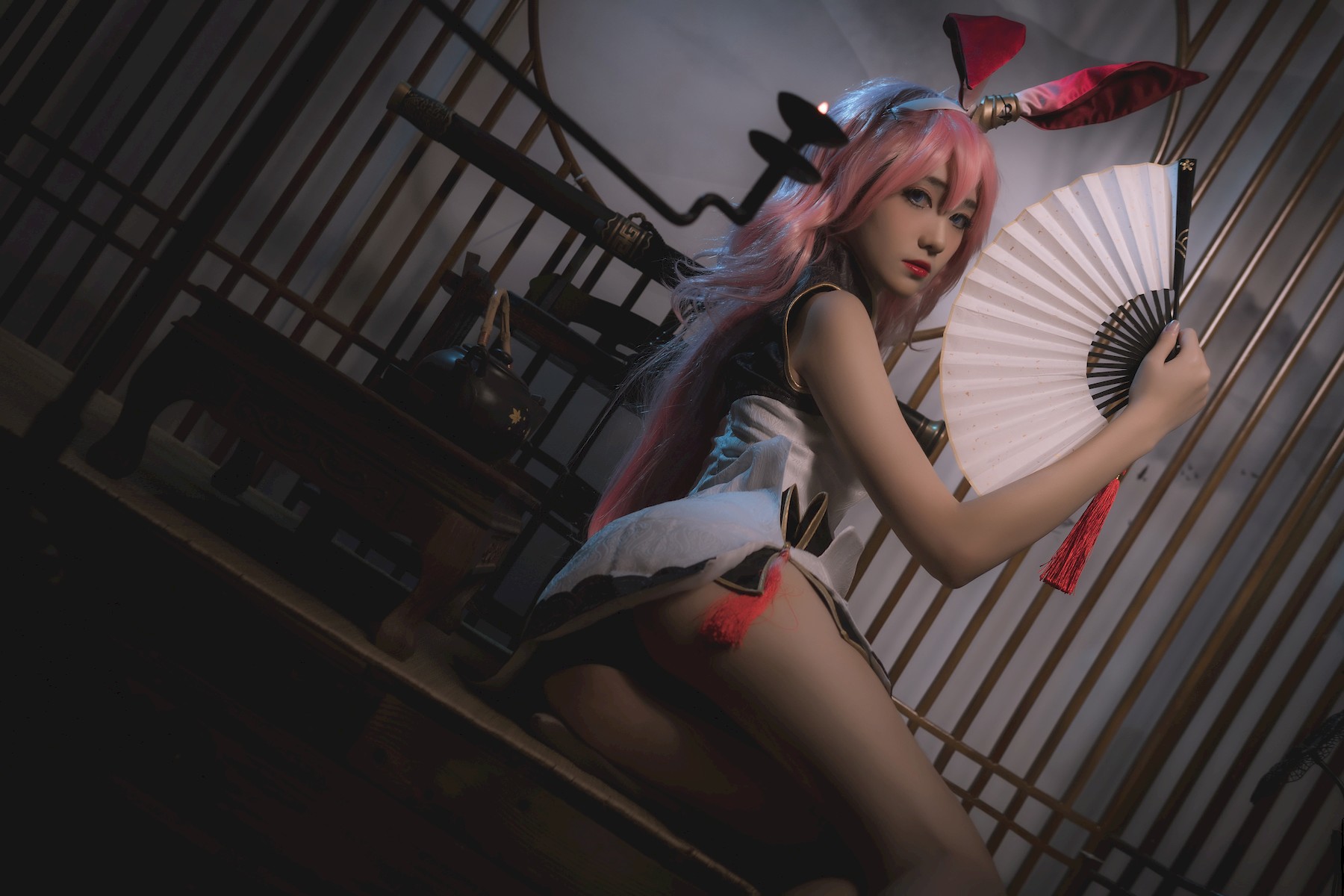 Cosplay 南桃Momoko 八重樱旗袍(11)