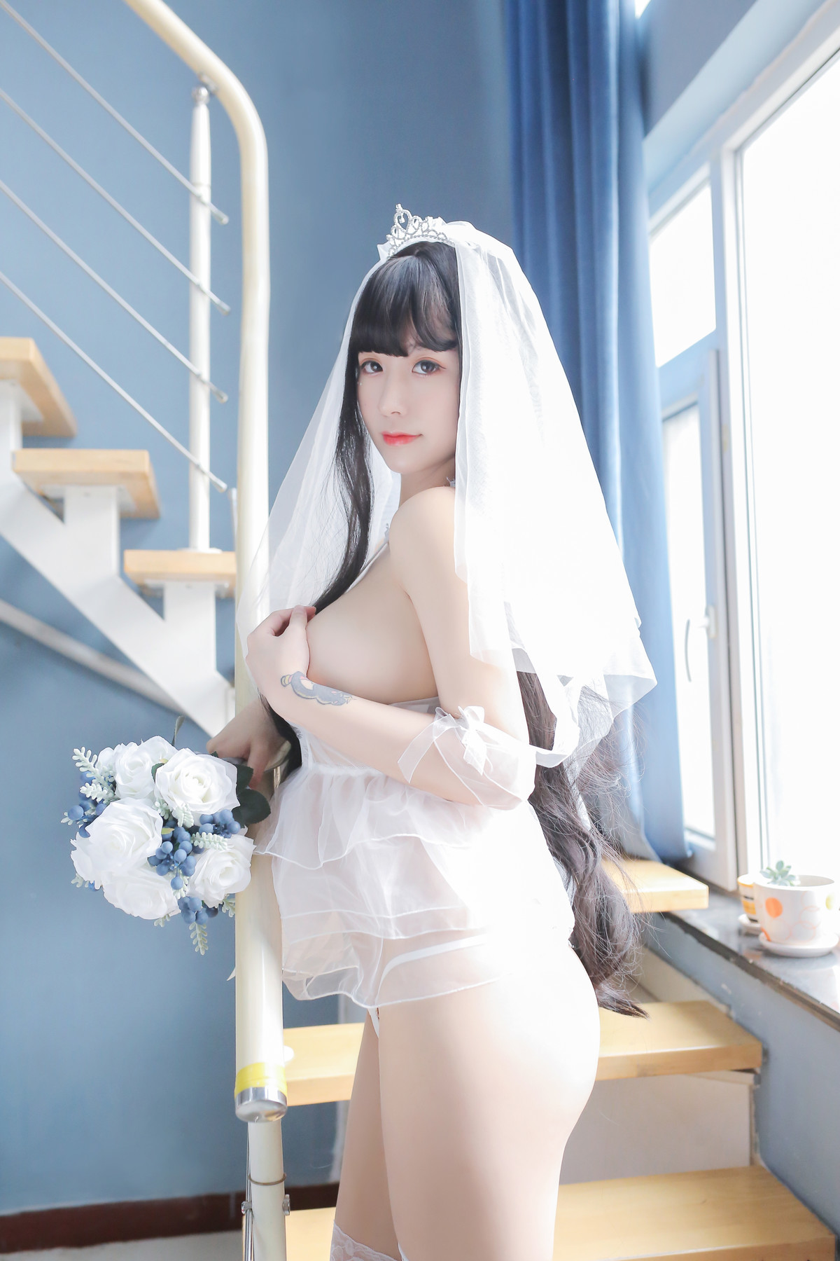Cosplay 猫九酱Sakura 长发婚纱 Set.02(13)