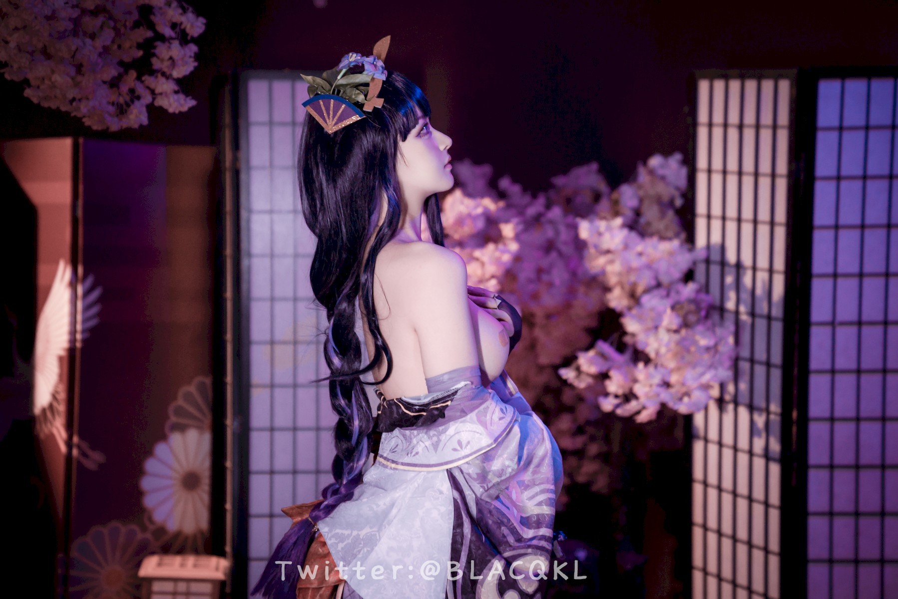 Cosplay 白莉愛吃巧克力 雷電將軍(44)