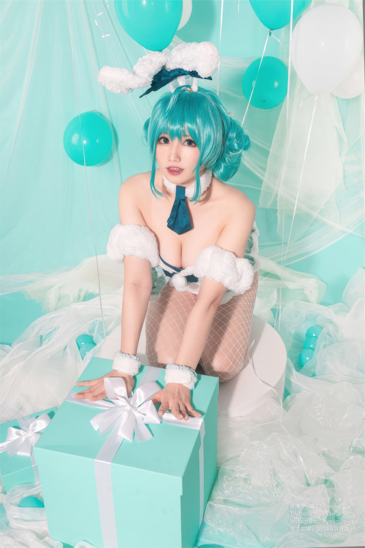 Cosplay Nyako喵子 初音白兔(10)