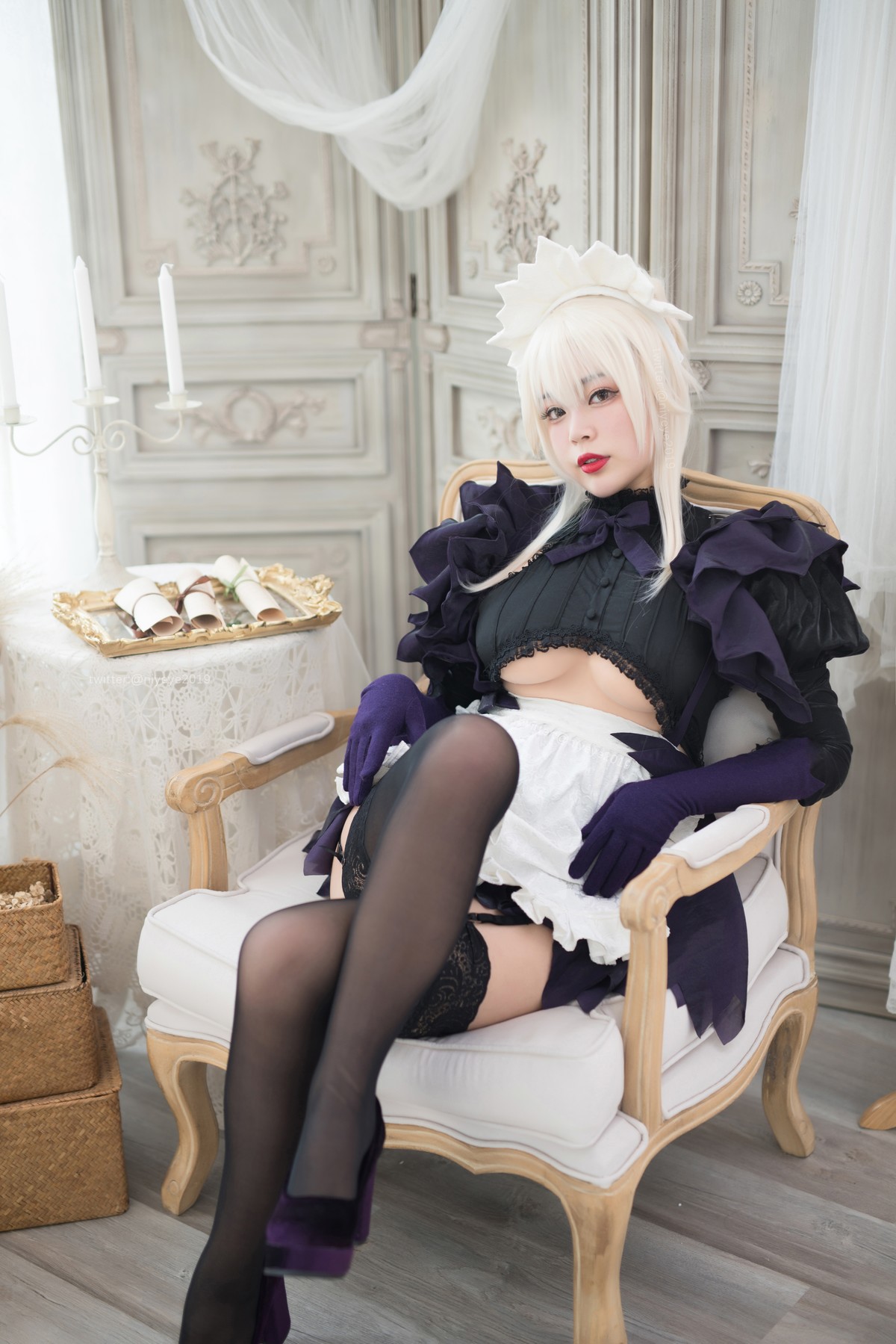 Cosplay 白烨 黑枪呆女仆(47)