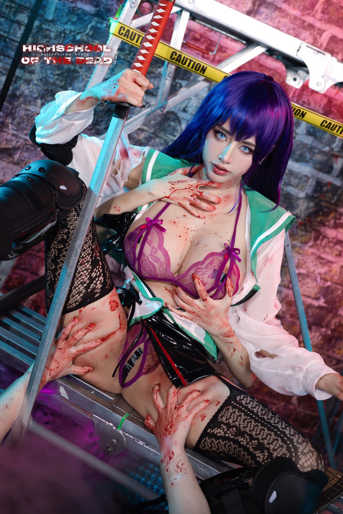Cosplay 日本性感萝莉Byoru Saeko Busujima(32)