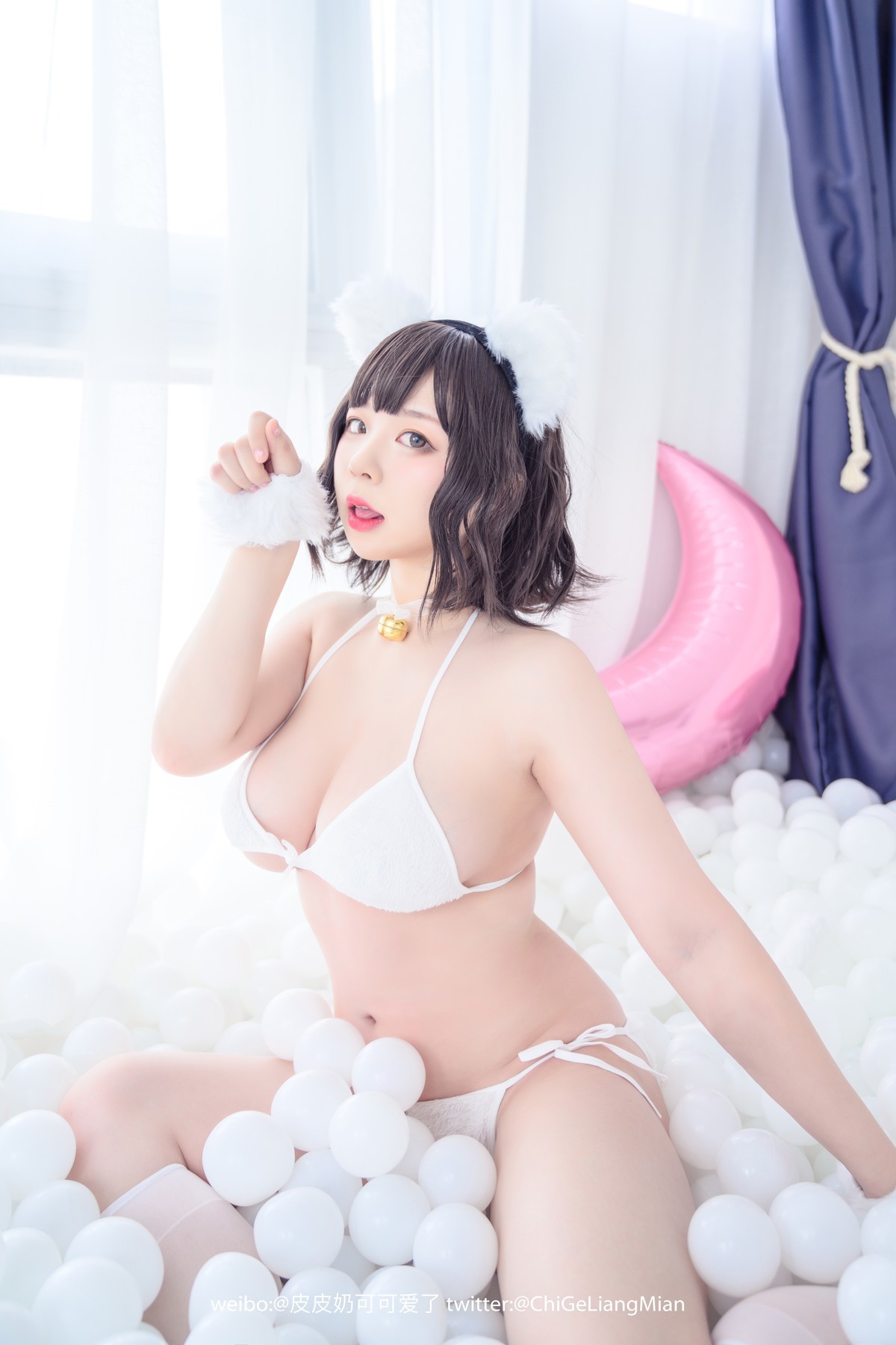 Cosplay 皮皮奶可可爱了啦 白猫(35)