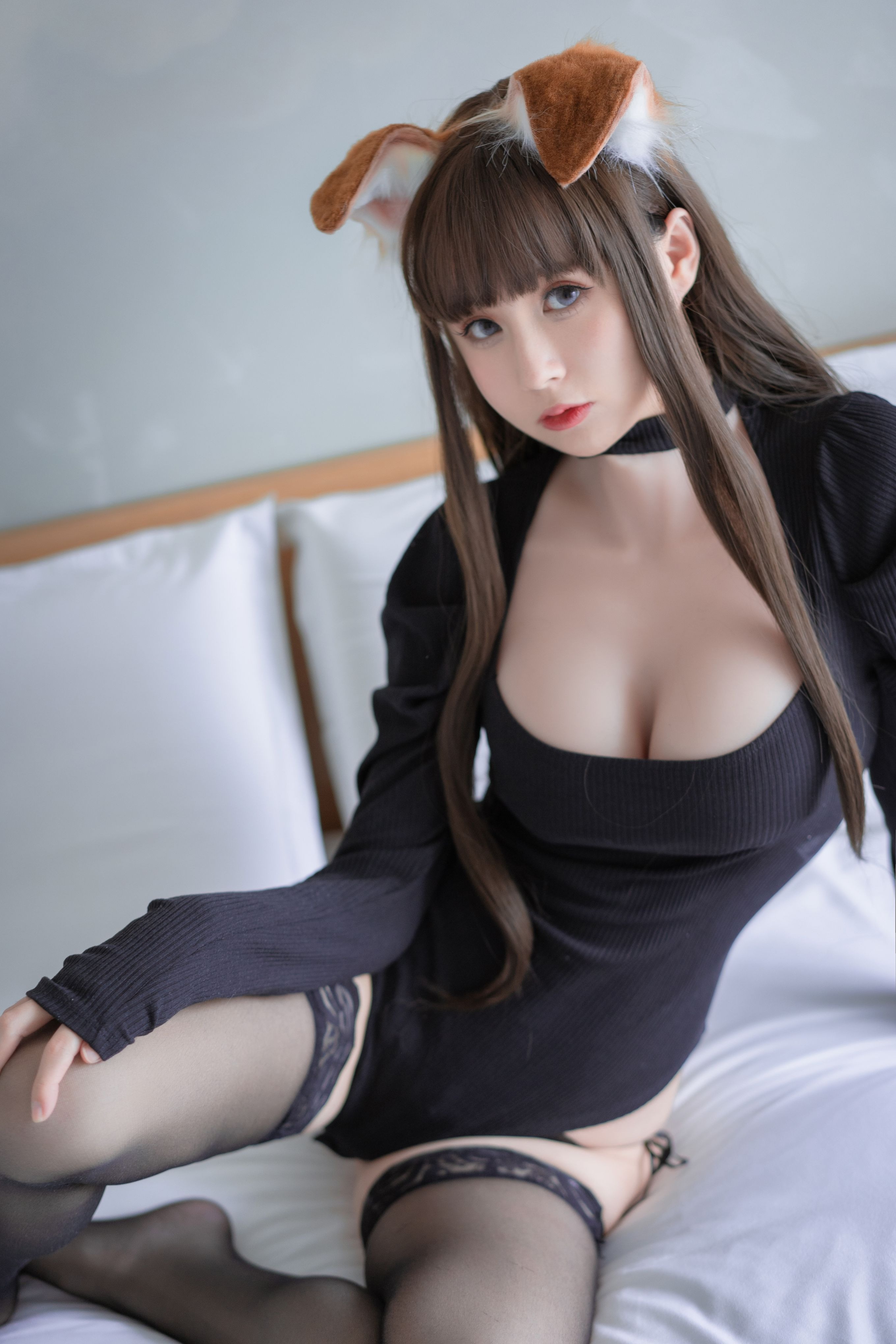 西园寺南歌 - NO.07 折耳犬黑色连体衣 [30P-125MB](28)