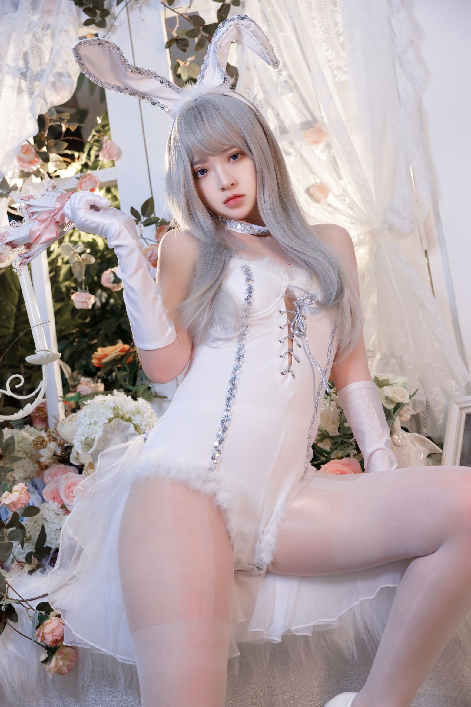 疯猫ss – 纯白绒绒兔(31)