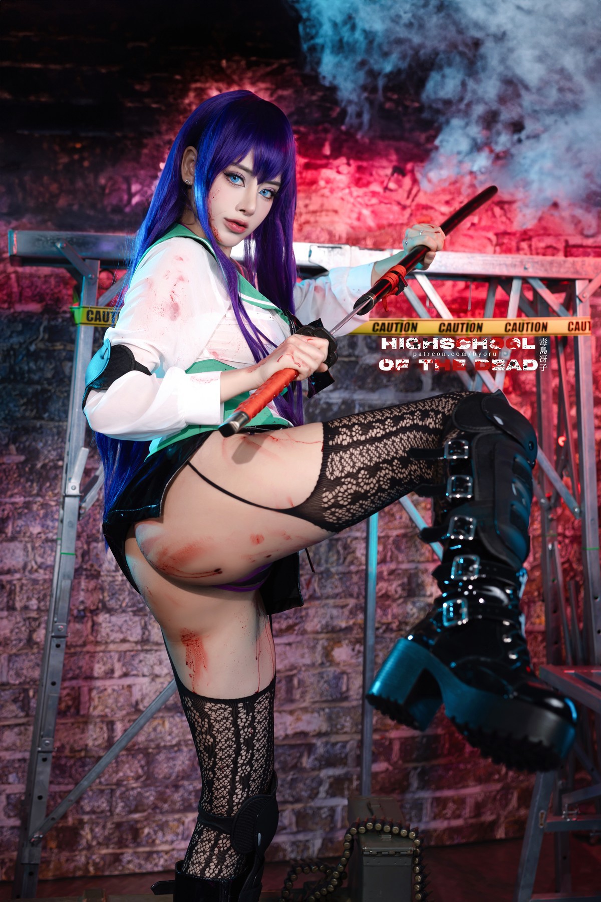 Cosplay 日本性感萝莉Byoru Saeko Busujima(14)