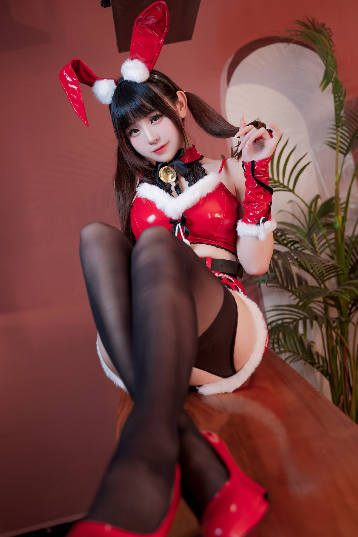 Cosplay miko酱ww 圣诞兔兔(37)