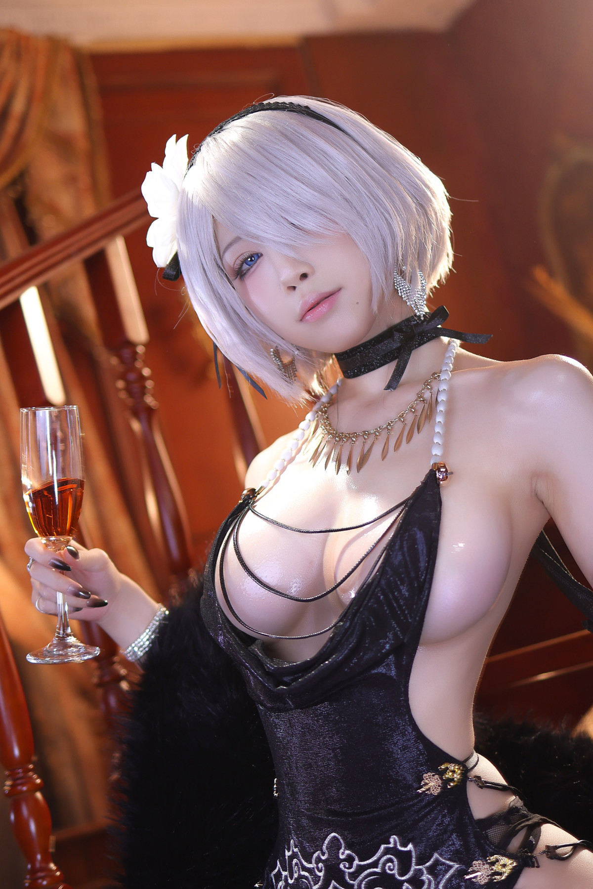 Cosplay 水淼Aqua ヨルハ二号B型 同人ドレスVer Set.02(19)