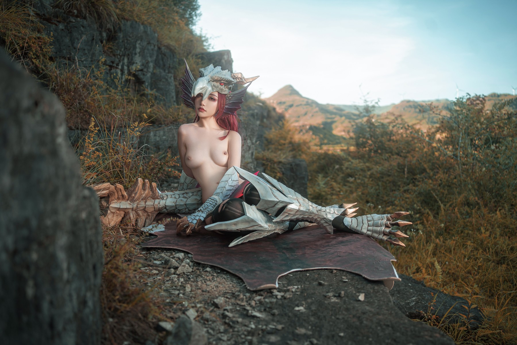 爆机少女喵小吉 Cosplay 曙光爵银龙 拟人 Malzeno(18)