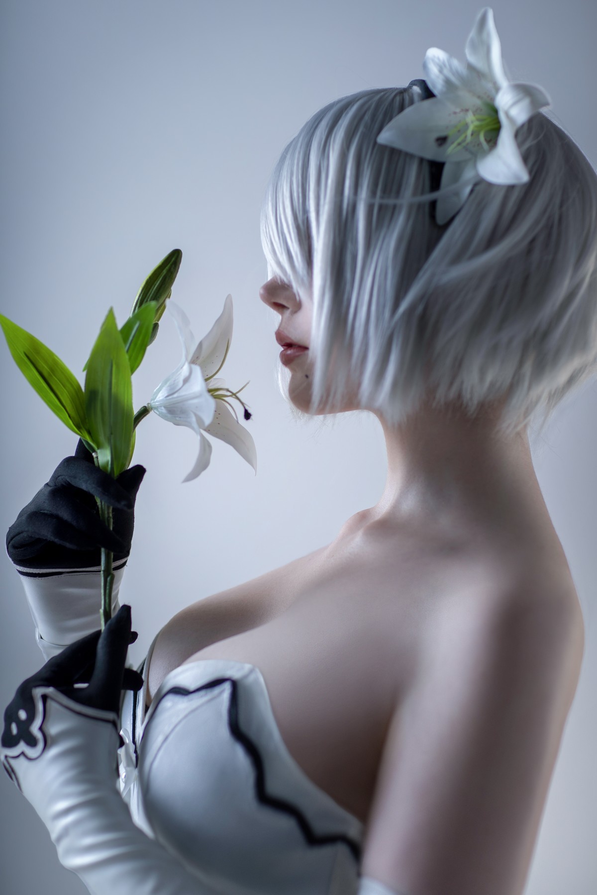 Cosplay Sayathefox 白毛狐狸 浴室诱惑(24)