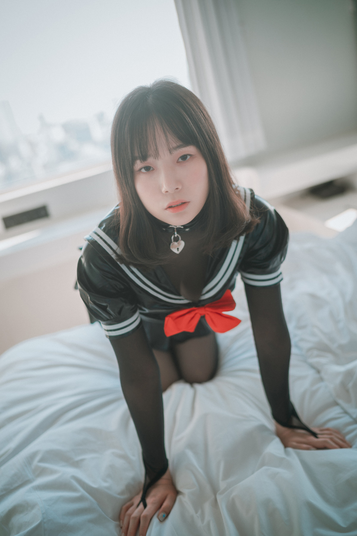 PIA 피아 (박서빈), [DJAWA] Leather Black Schoolgirl Set.02(22)