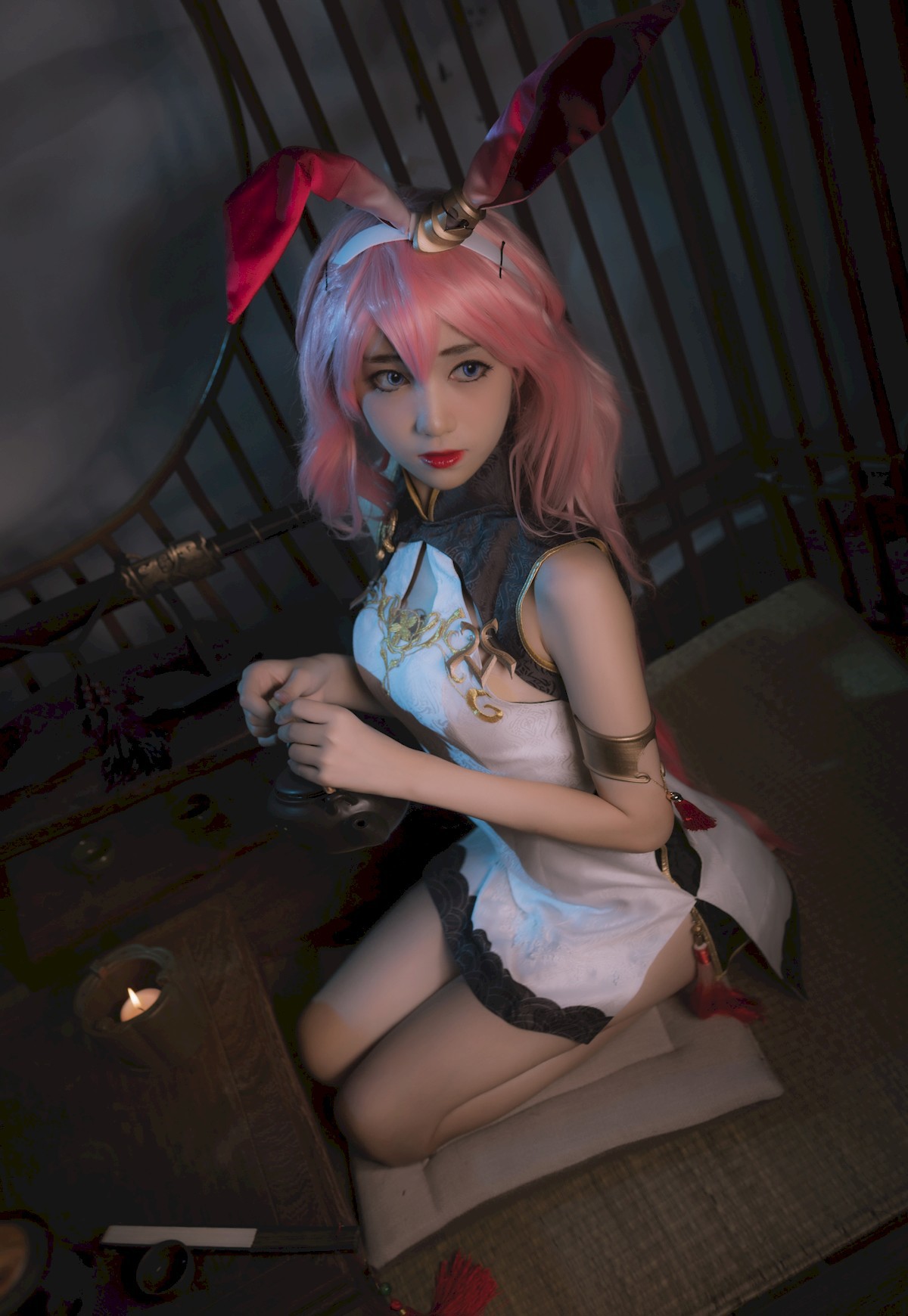 Cosplay 南桃Momoko 八重樱旗袍(17)