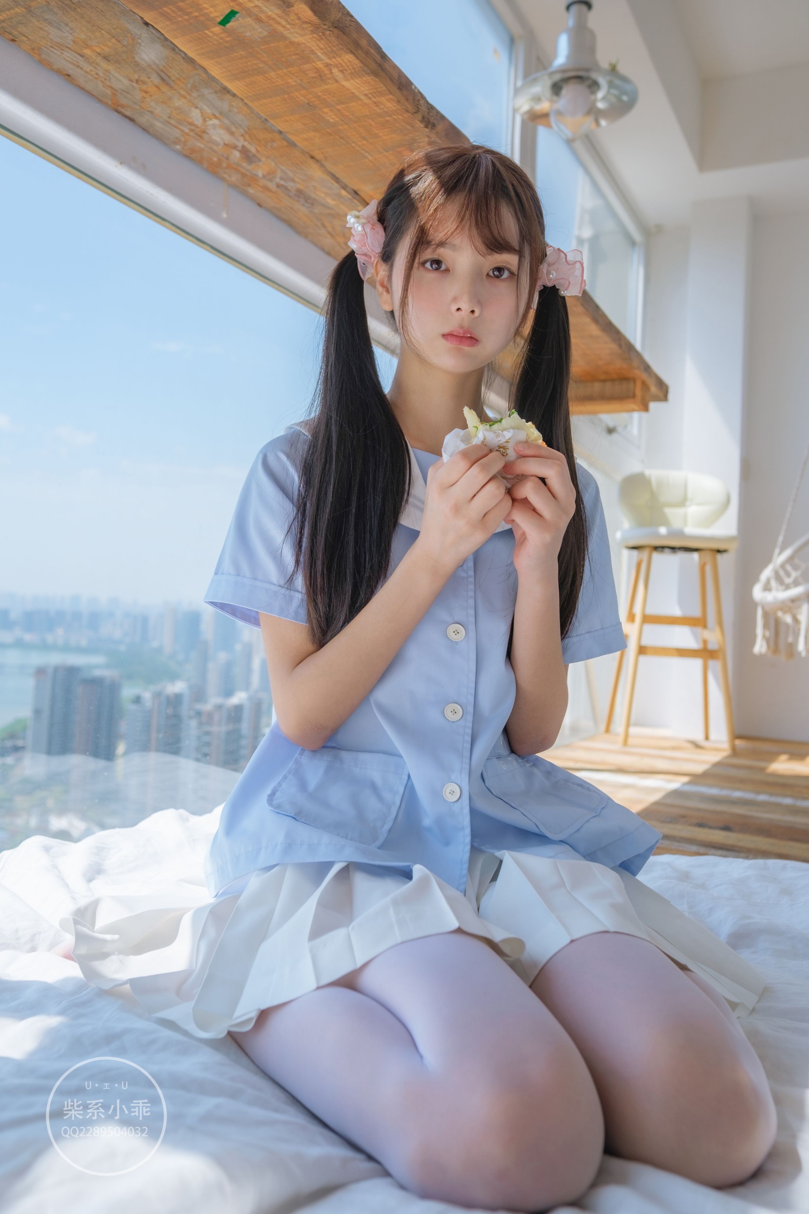 稚乖画册 - NO.01 晴空01 白丝双马尾jk [79P-600MB](1)