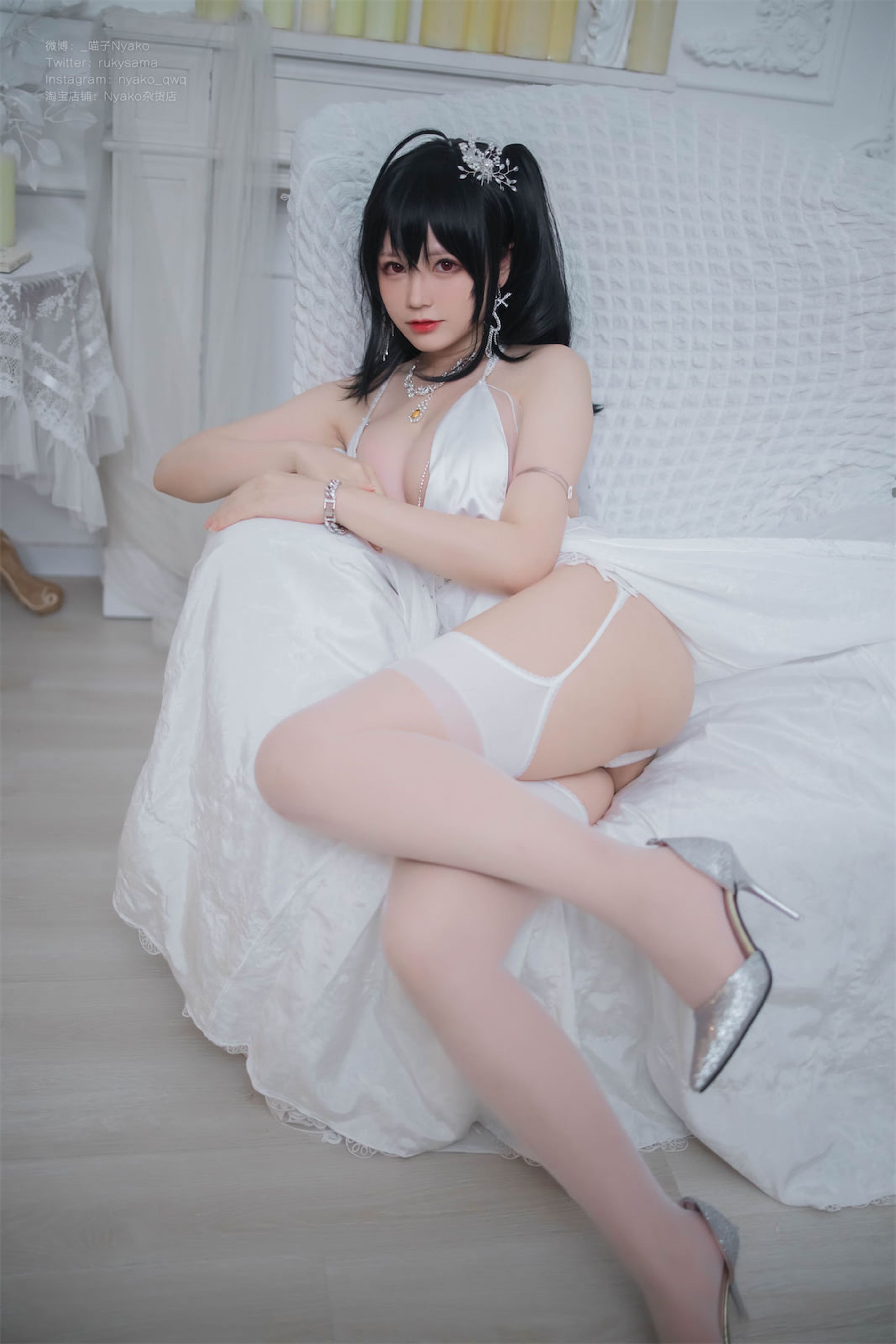 Nyako喵子 大凤纯白婚纱(28)