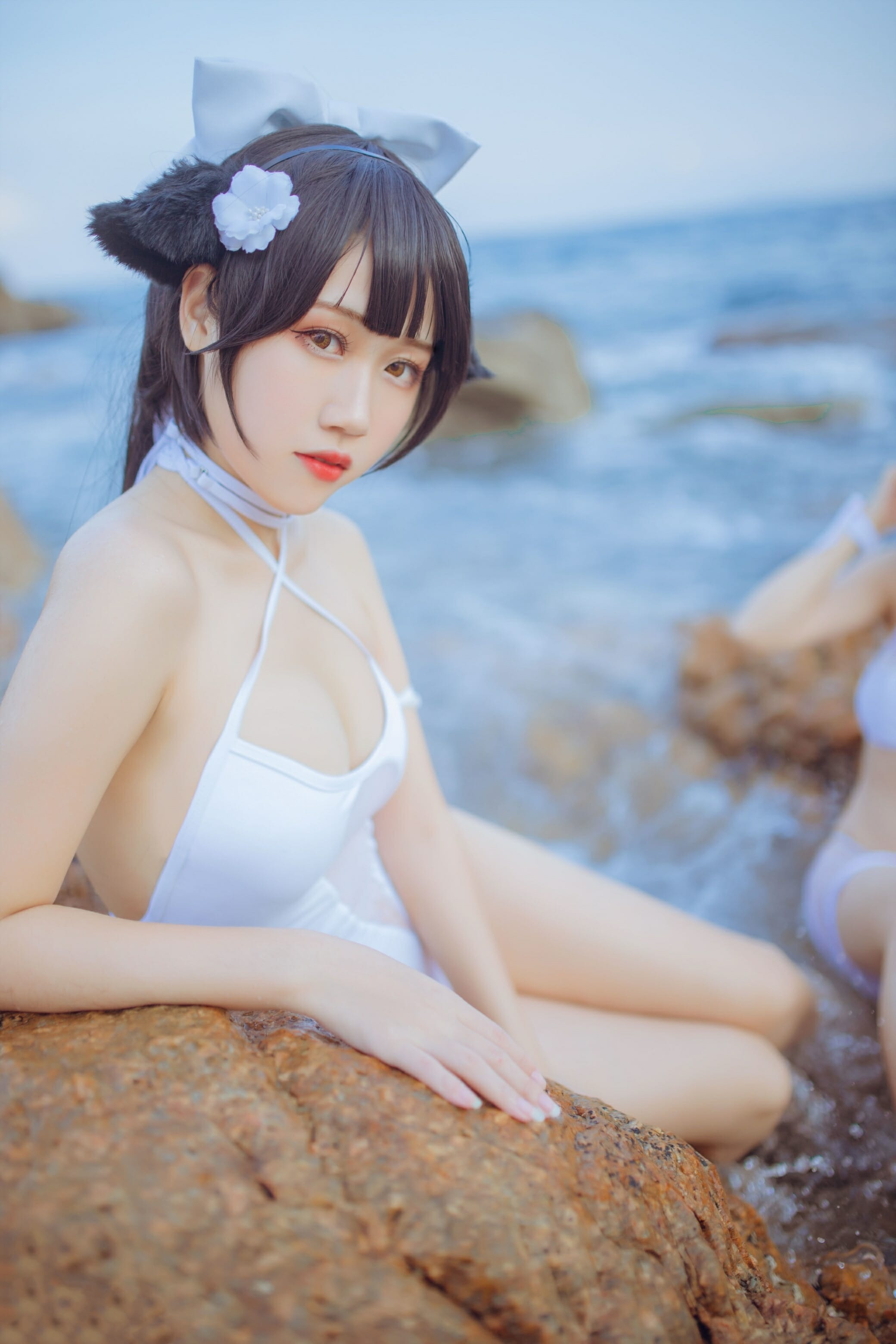 抖娘利世-碧蓝航线高雄 爱宕泳装[41P](34)