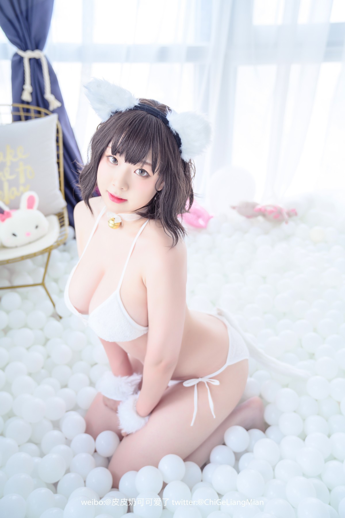 Cosplay 皮皮奶可可爱了啦 白猫(8)