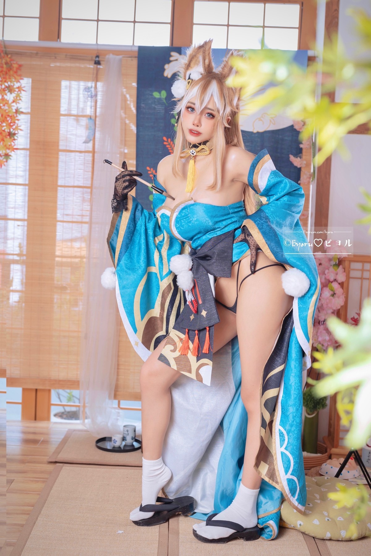 萝莉Byoru Cosplay Miss Hina Genshin Impact(4)