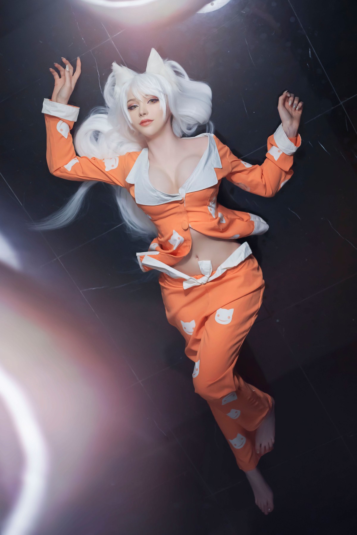 Cosplay Sayathefox 白毛狐狸 浴室诱惑(7)