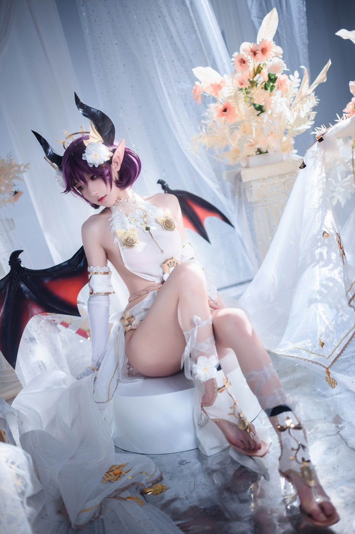阿包也是兔娘 Cosplay 碧蓝幻想古蕾娅 龙娘(32)
