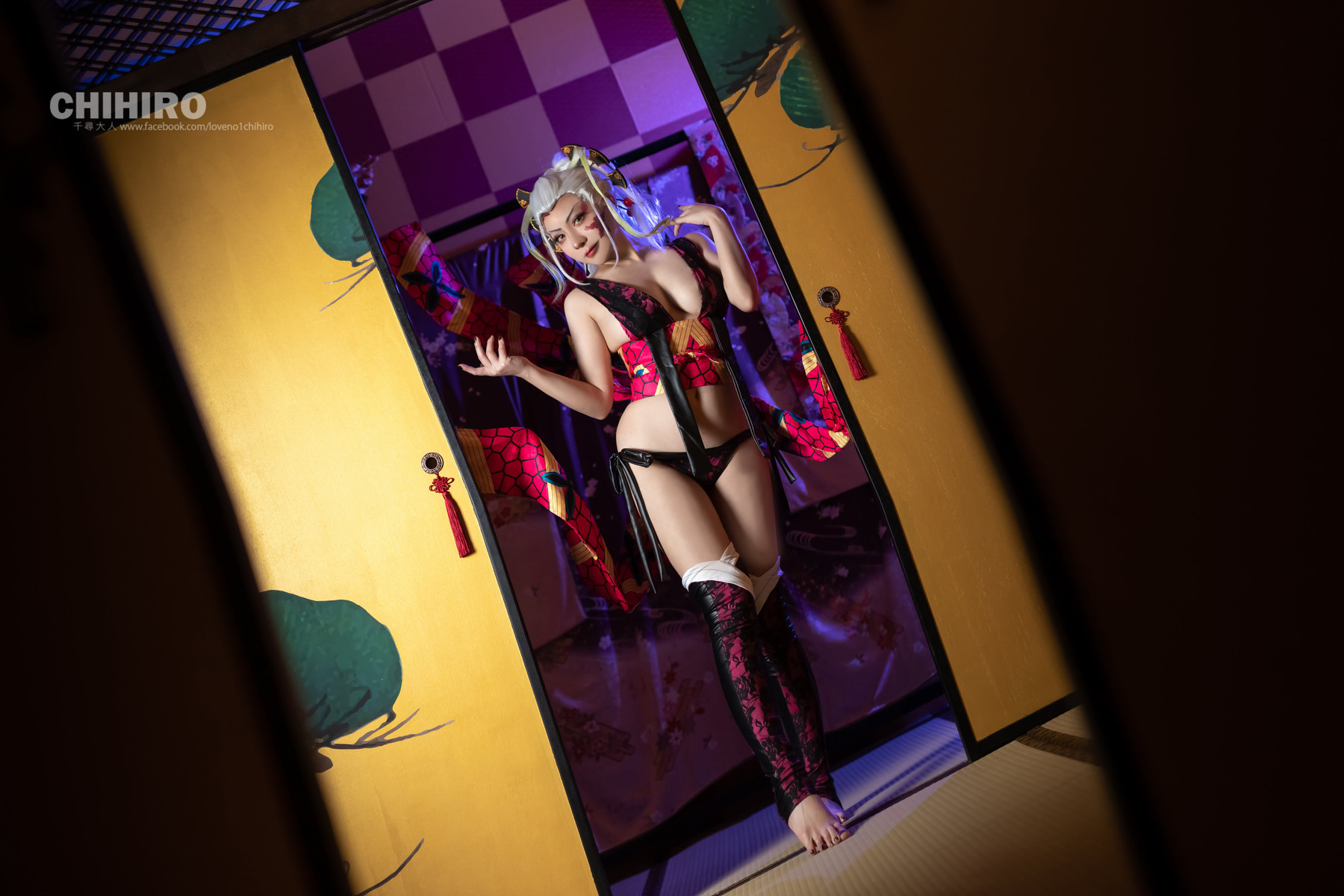 千尋_Chihiro Chang Cosplay 堕姫 Daki &#8211; Demon Slayer(13)
