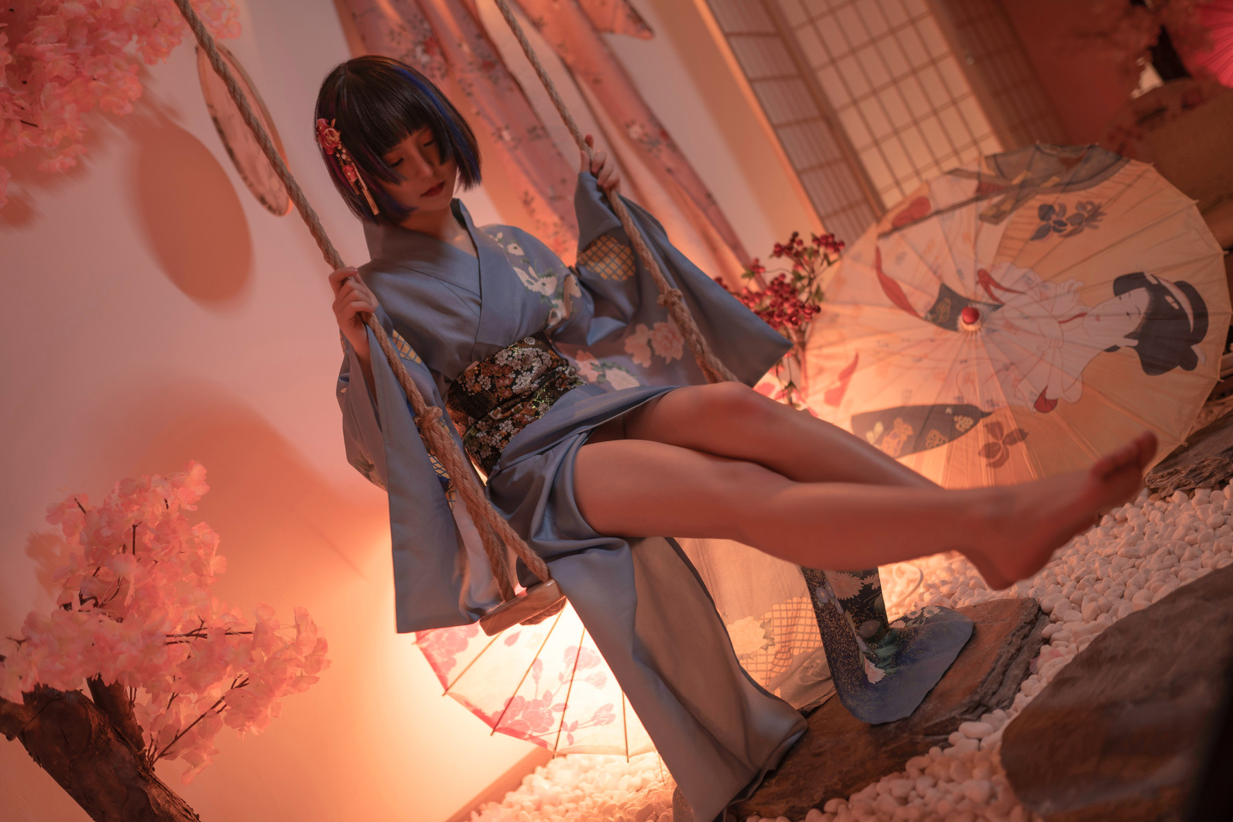 Cosplay 晕崽Zz 樱之诱惑(46)