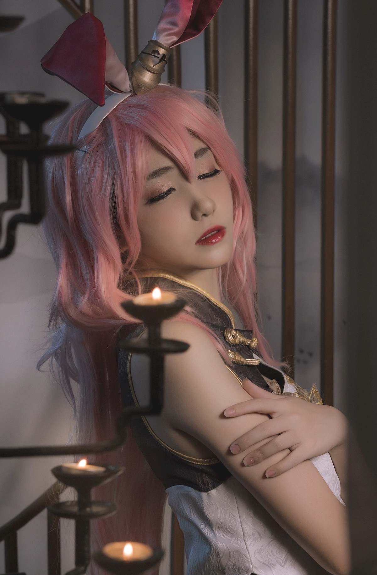 Cosplay 南桃Momoko 八重樱旗袍(4)