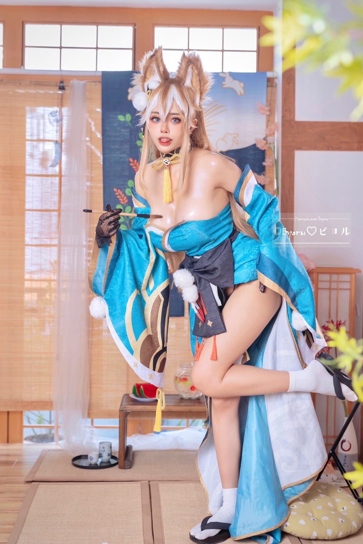 萝莉Byoru Cosplay Miss Hina Genshin Impact(5)