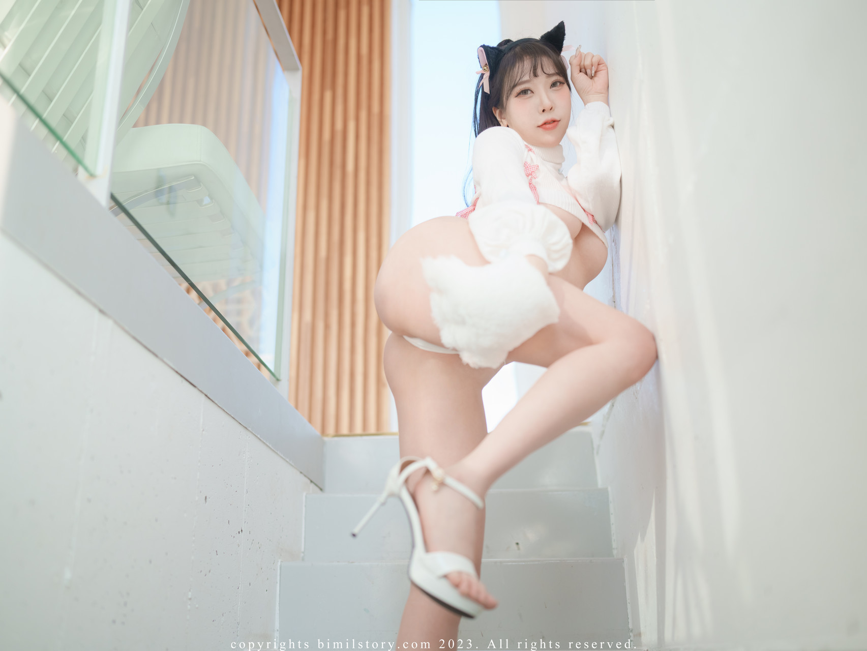 Jia 지아, [Bimilstory] Under-Boob Cat Girl Set.02