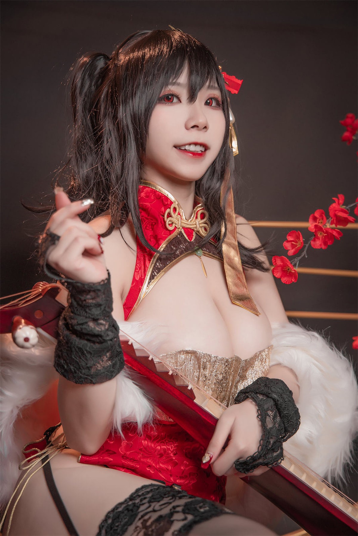 Cosplay 自闭颜球球 无颜小天使wy 碧蓝航线 大凤红旗袍(22)