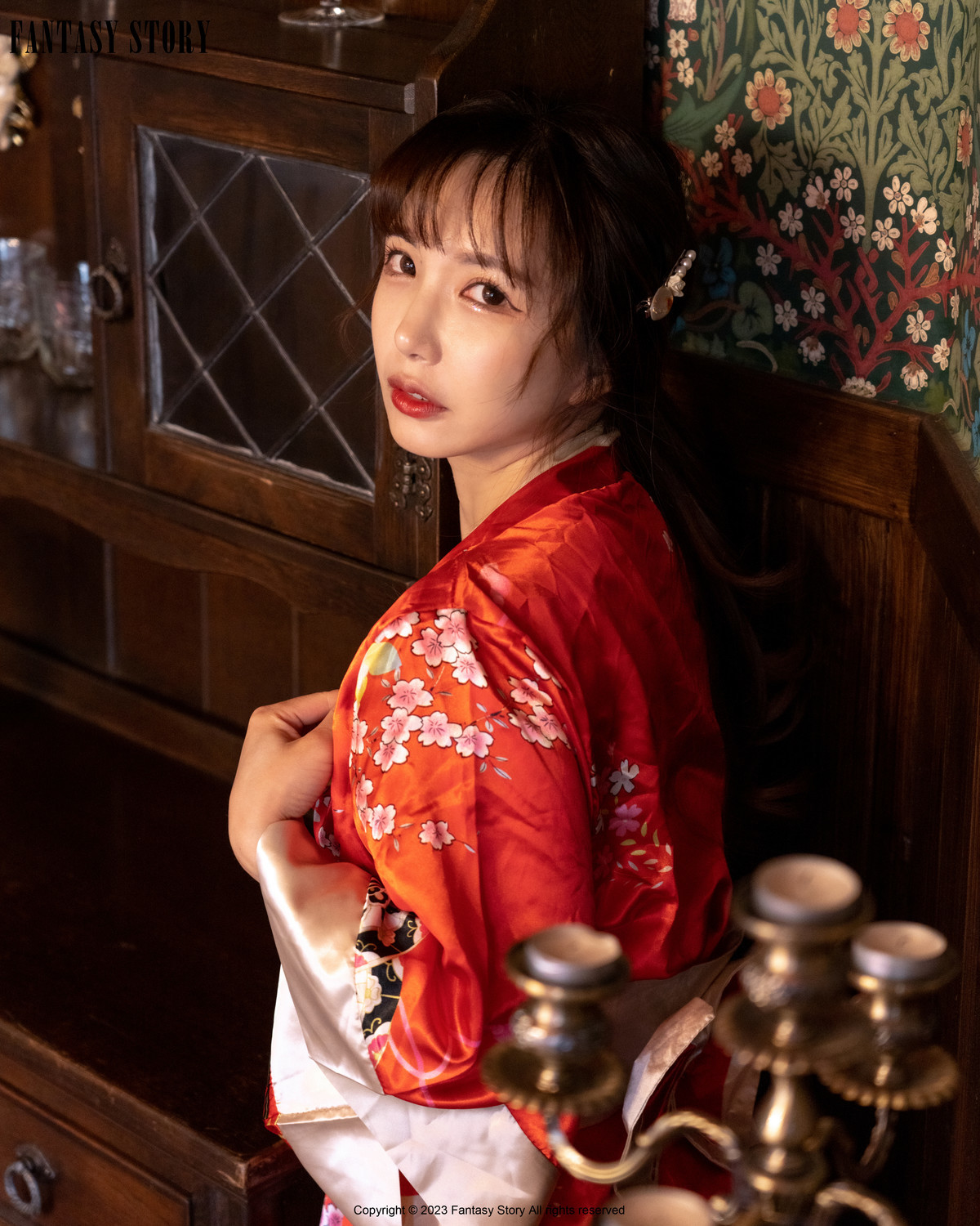 Rua 루아, [Fantasy Story] A Girl in a Red Yukata Set.01(6)