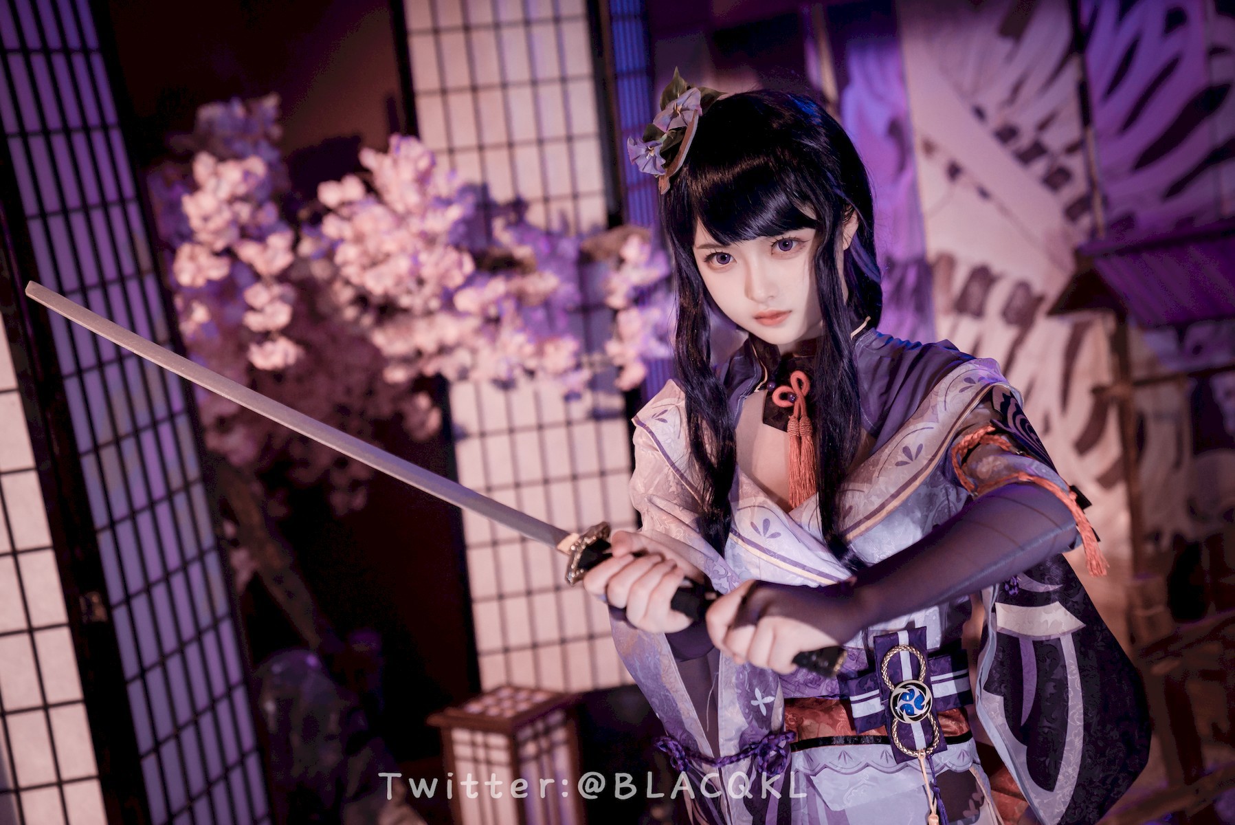 Cosplay 白莉愛吃巧克力 雷電將軍(14)